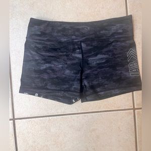 IAB workout shorts with rubber around legs